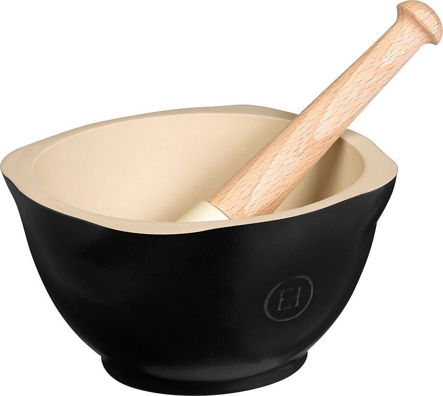 Mortero y Maja Emile Henry, color trufa, Set de 2 piezas