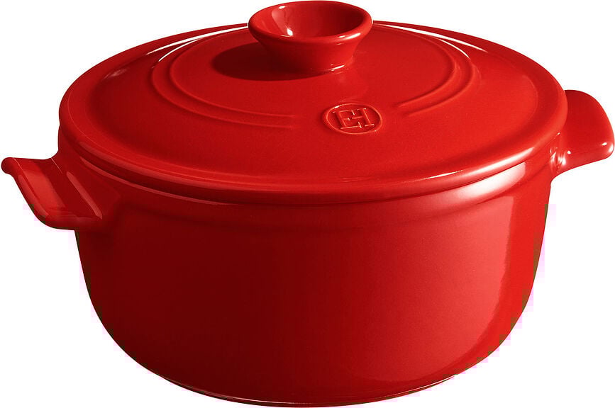 Olla de cerámica Emile Henry, 2,5 L, roja