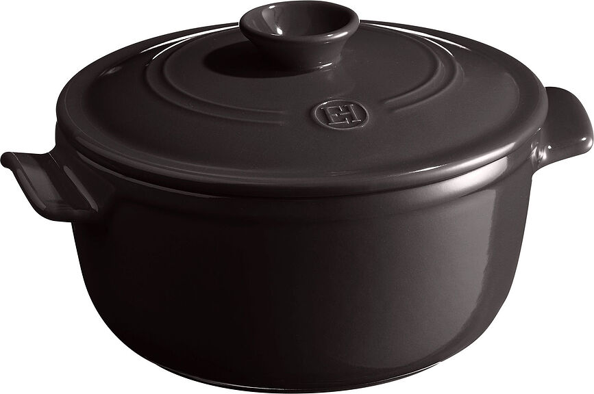 Olla de cerámica Emile Henry, negra