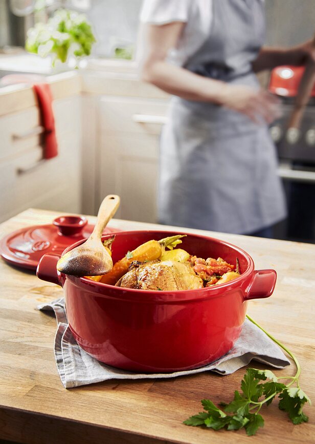 Olla de cerámica Emile Henry, 4 L, roja