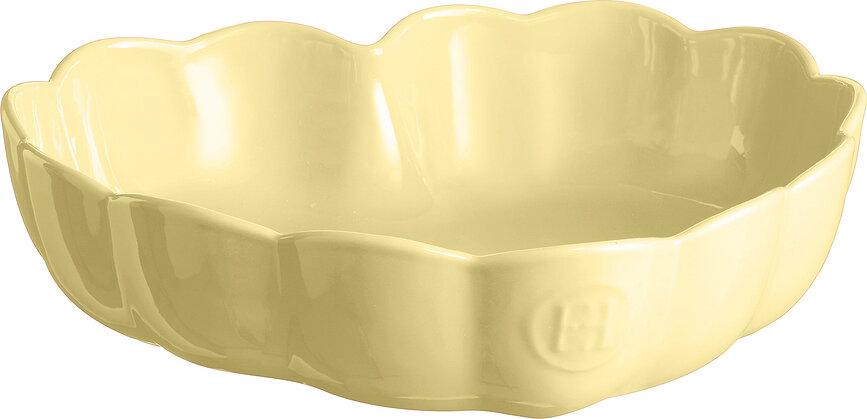 Plat à gratin Madeleine cœur jaune