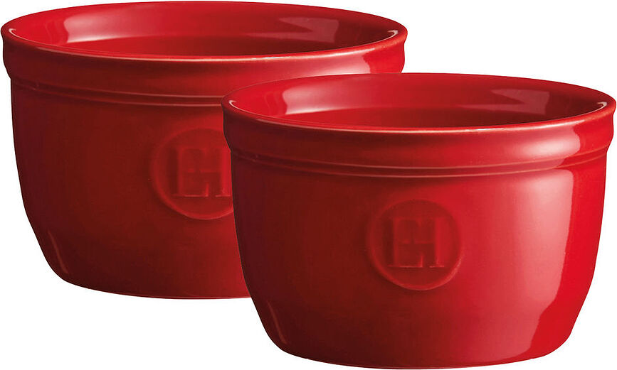 Ramekinuri Emile Henry, 9 cm, roșii, set 2 buc.