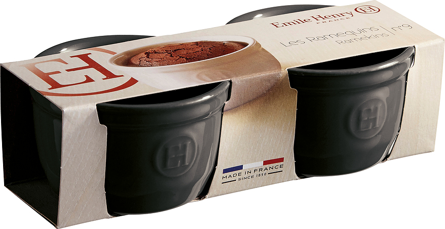 Ramequines Emile Henry, 9 cm, crema, 2 unidades