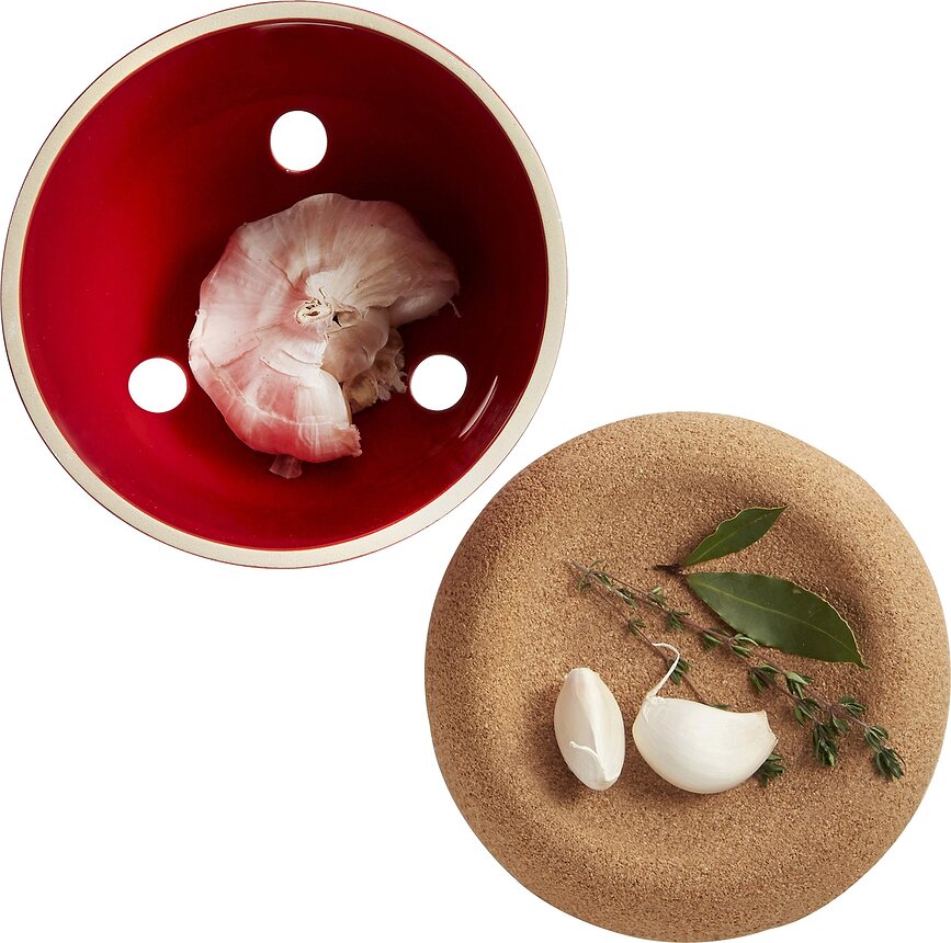 Bote para Ajos de cerámica Emile Henry, crema