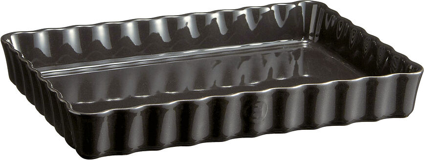 Stampo per crostata Emile Henry profondo in ceramica 24 x 34 cm, nero