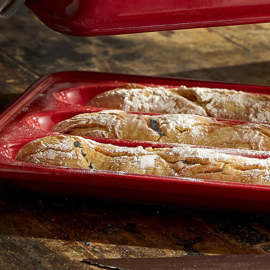 Teglia per baguette parigine Emile Henry, rossa
