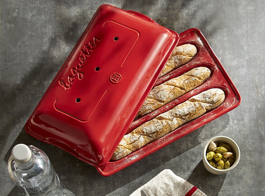 Teglia per baguette parigine Emile Henry, rossa