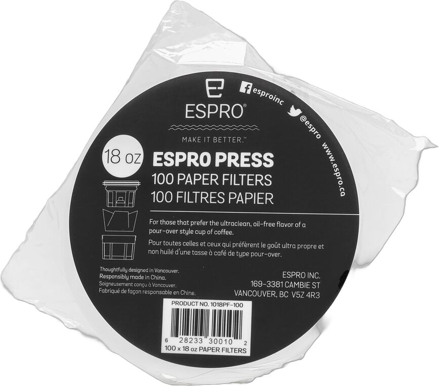 Espro Papierfilter für Kaffeezubereiter mit Kolbensystem 100 St.