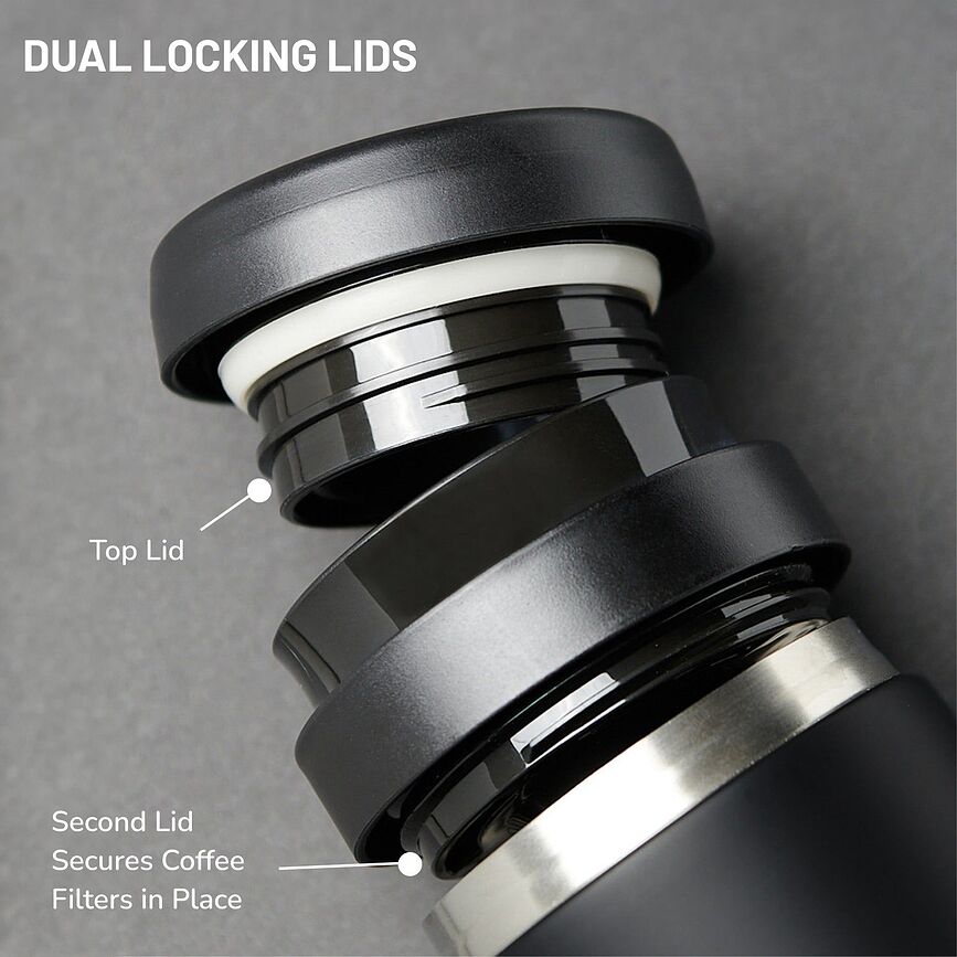 Espro Travel P1 Presse à Café de Voyage, noire