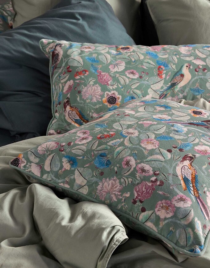 Aleste Coussin Décoratif, 40 x 90 cm, vert-bleu