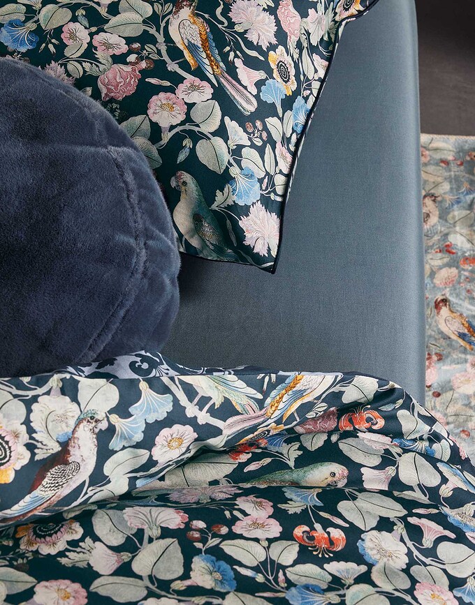 Aleste Parure de Lit avec fermeture éclair, 140 x 200 cm, 70 x 90 cm, bleu-vert, Set 2 pièces