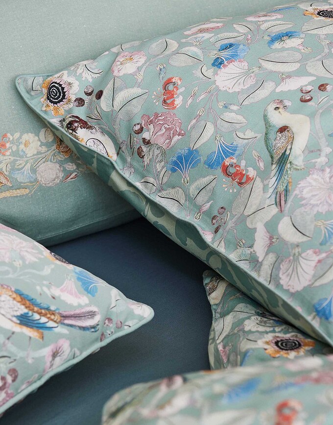 Aleste Posteljnina, 140 x 220 cm, zelena, s prevleko za vzglavnik 60 x 70 cm, zapiranje na preklop