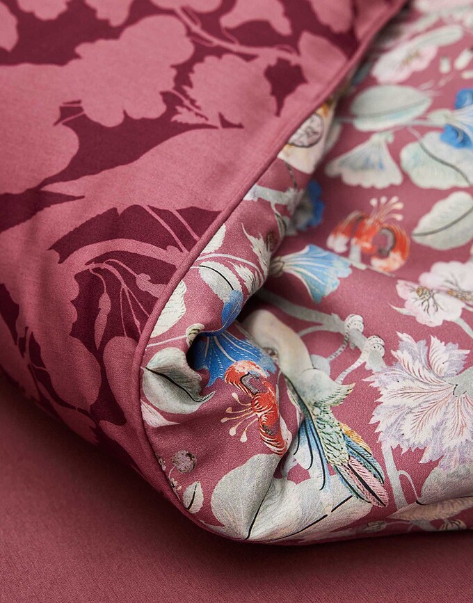 Aleste Σετ Παπλωματοθήκης, κόκκινο, 260x220 cm, με 2 μαξιλαροθήκες 60x70 cm, κλείσιμο με φάκελο