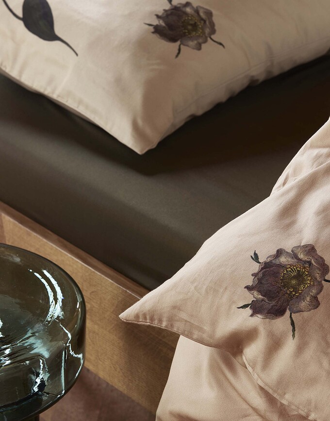 Amadee Parure de Lit avec fermeture éclair, 155 x 220 cm, 80 x 80 cm, couleur sable, 2 pièces