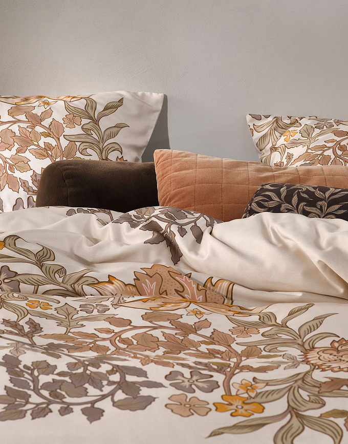 Amelie Σετ Παπλωματοθήκη, υπόλευκο, 155x220 cm, με φερμουάρ, Μαξιλαροθήκη 80x80 cm