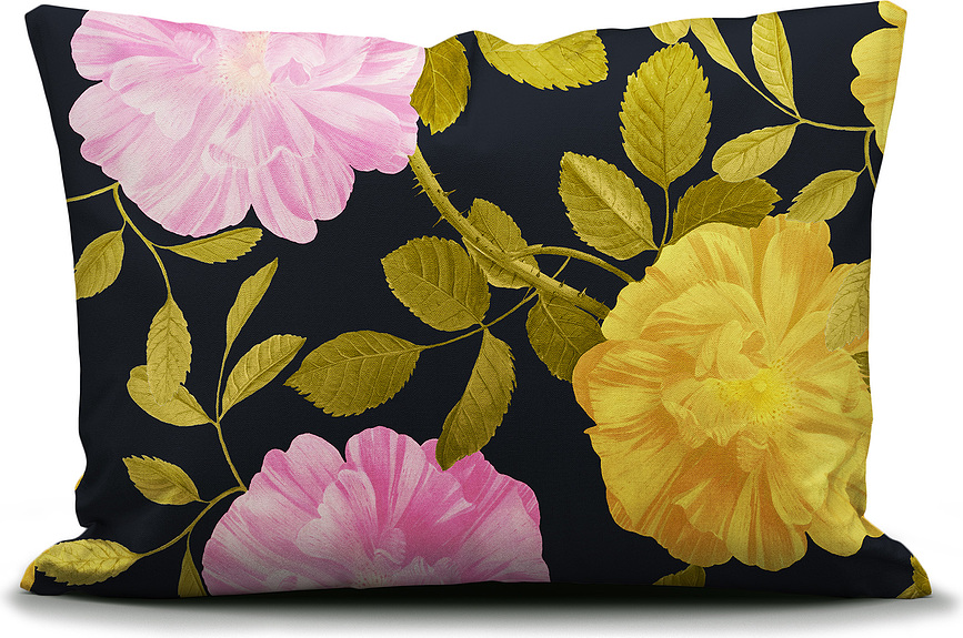 Bloom with a View Μαξιλαροθήκη, 60 x 70 cm, μαύρη