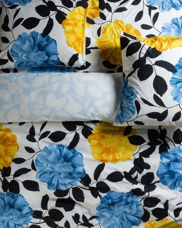 Bloom with a View Posteljina zatvaranje na preklop 240 x 220 cm bijela s 2 jastučnice 60 x 70 cm