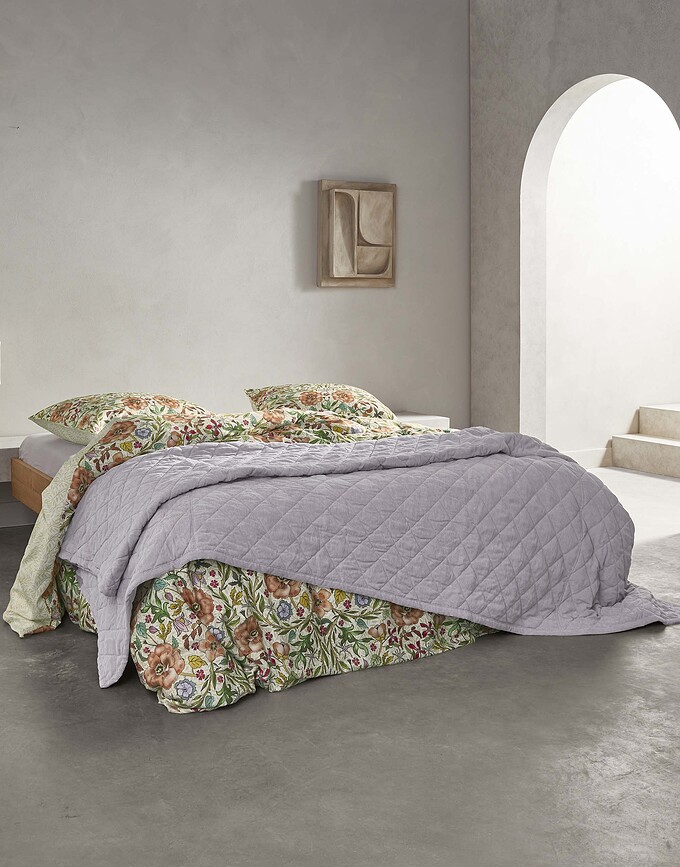 Celeste Housse de Couette 140 x 200 cm, vert clair, avec taie d'oreiller 70 x 90 cm, fermeture éclair, Set 2 pièces