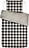 Chess Bedding 135 x 200 cm black and white with pillowcase 80 x 80 cm zip fastening