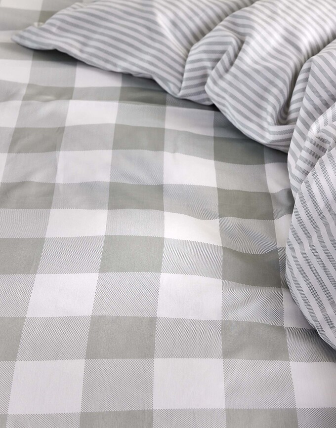 Chess Housse de Coussin 60 x 70 cm, blanche et vert pâle