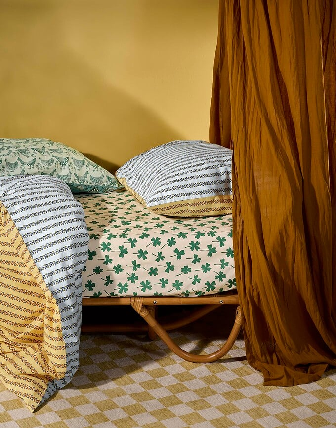 Clover Lover Plahta 160 x 200 cm pješčana