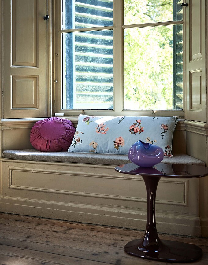 Cojín decorativo Annebella, 40 x 90 cm, color vainilla