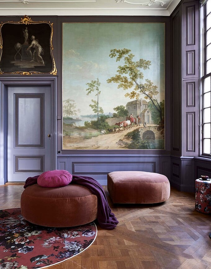 Cojín decorativo redondo Gigi, 45 cm, cereza