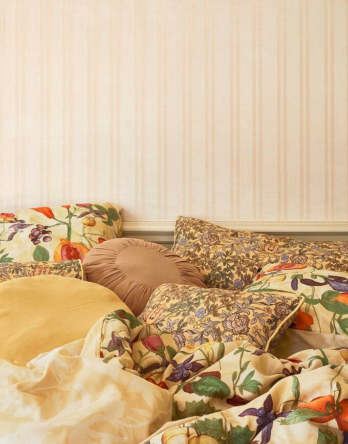 Cojín decorativo redondo Gigi, 45 cm, cereza