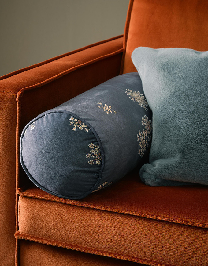 Cojín Lauren, 22 x 50 cm, azul marino