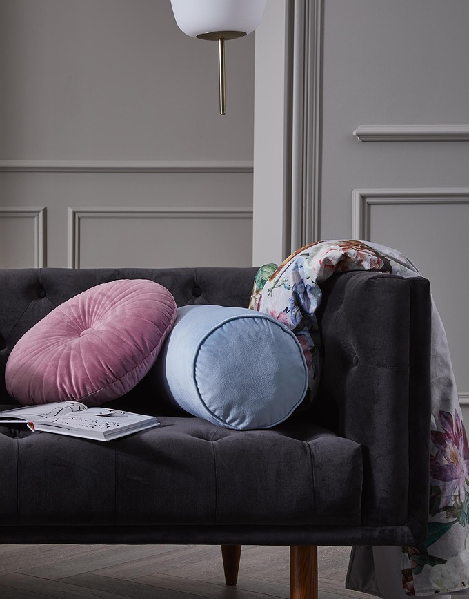 Colcha Fleur, 180 x 265 cm, gris claro