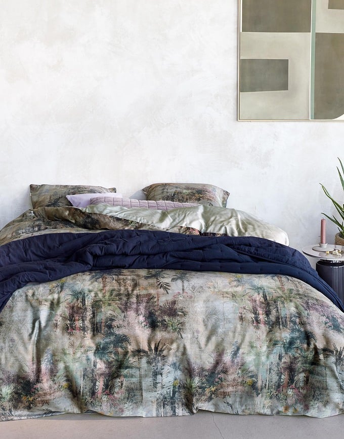 Colcha Ruth, 180 x 265 cm, azul marino oscuro