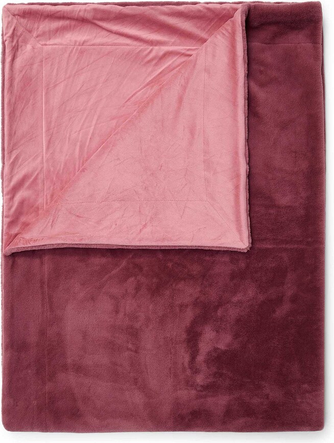 Coperta di pelliccia Furry 150 x 200 cm rosa scuro