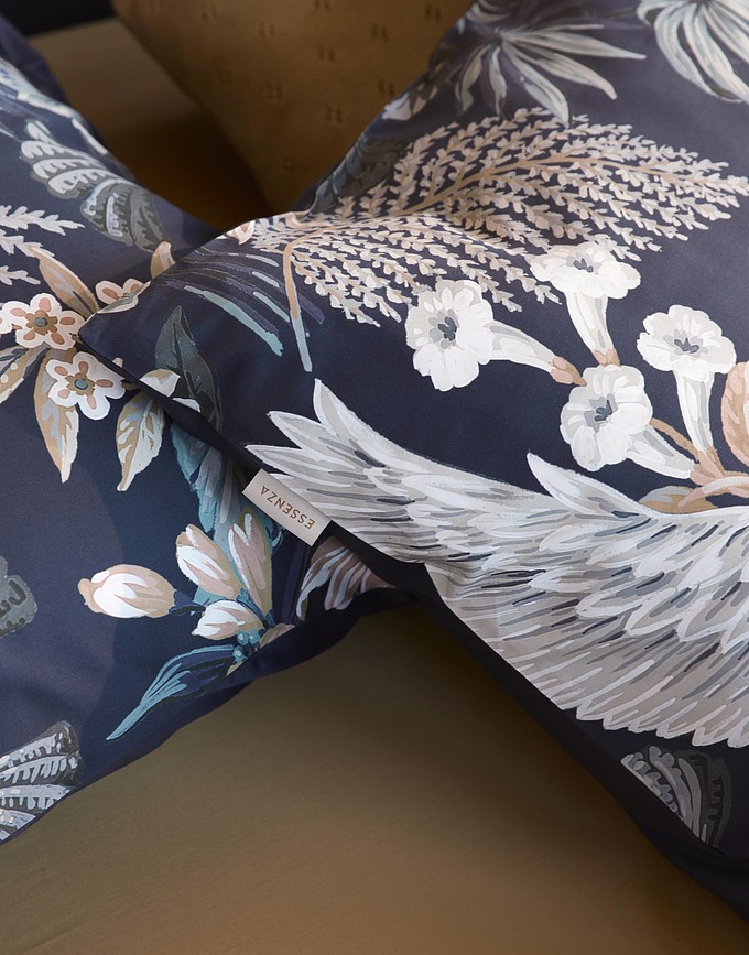 Diem Posteljnina, 200 x 200 cm, temno modra, z zadrgo, 2 prevleki za vzglavnik 70 x 90 cm