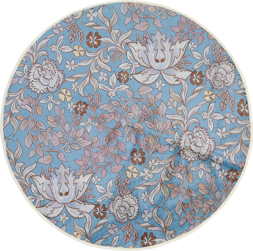 Dywan Ophelia okrągły 90 cm ciemnoniebieski