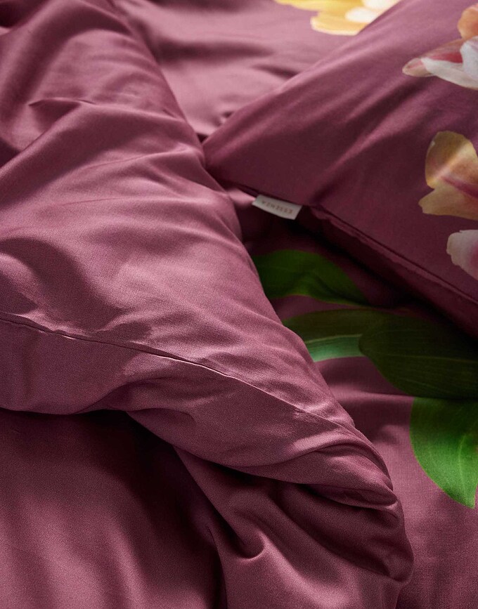 Eloise Parure de Lit 140 x 200 cm, mauve clair, avec 1 taie d'oreiller 70 x 90 cm, fermeture rabat