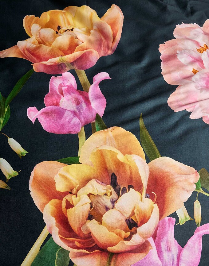 Eloise Parure de Lit avec fermeture à glissière, 155 x 220 cm, vert foncé, taie d'oreiller 80 x 80 cm, Set 2 pièces