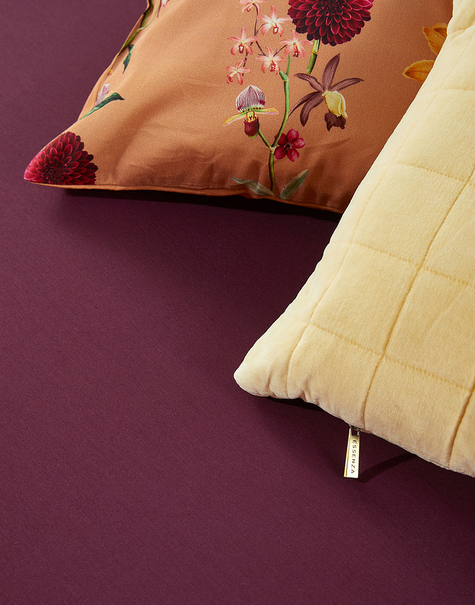 Feda Housse de Couette 240 x 220 cm, orange, avec 2 taies d'oreiller 60 x 70 cm, fermeture à rabat