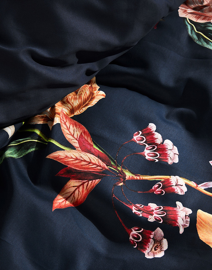 Feda Posteljnina z zadrgo, 135 x 200 cm, mornarsko modra, prevleka za vzglavnik 60 x 80 cm