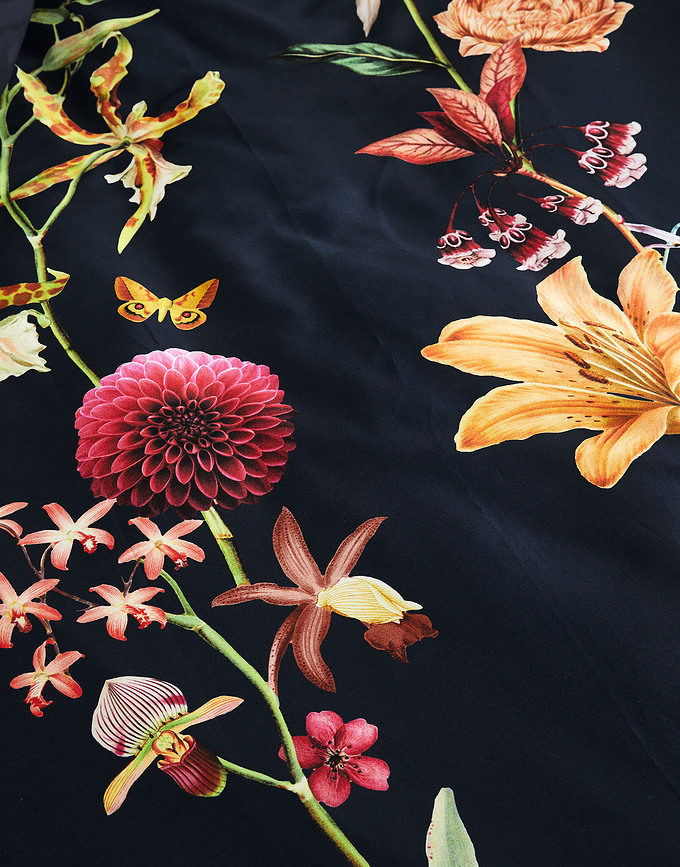 Feda Σετ Παπλωματοθήκη, 135 x 200 cm, μπλε σκούρο, με μαξιλαροθήκη 60 x 80 cm, με φερμουάρ