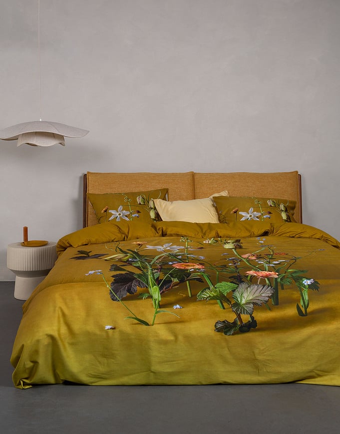 Ficaria Housse de Couette 160 x 200 cm, jaune