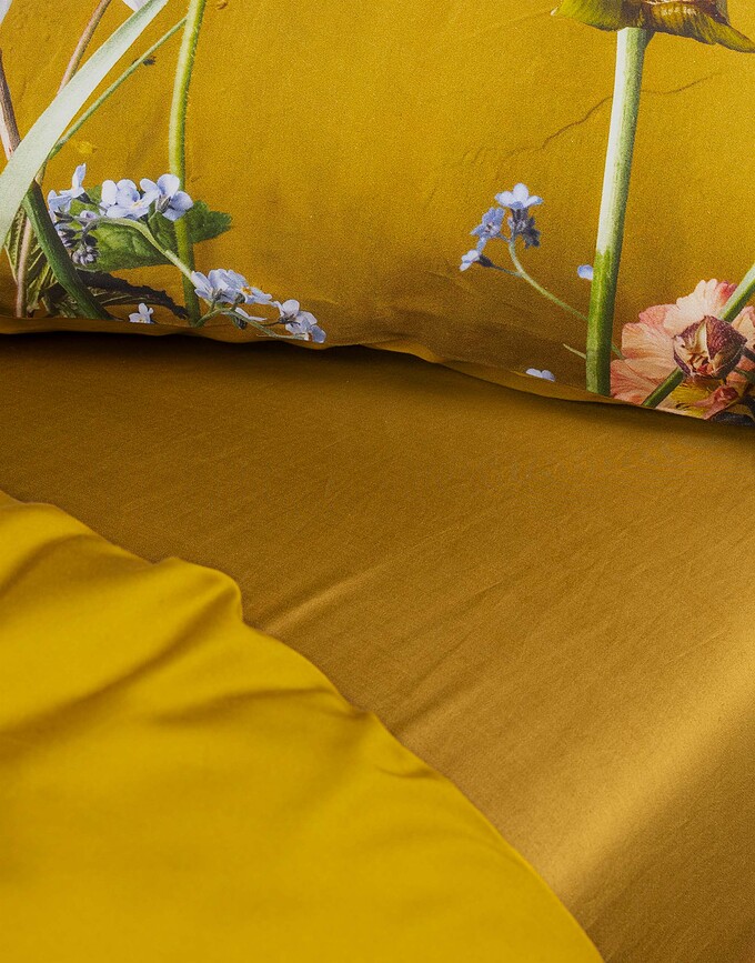 Ficaria Housse de Couette 160 x 200 cm, jaune