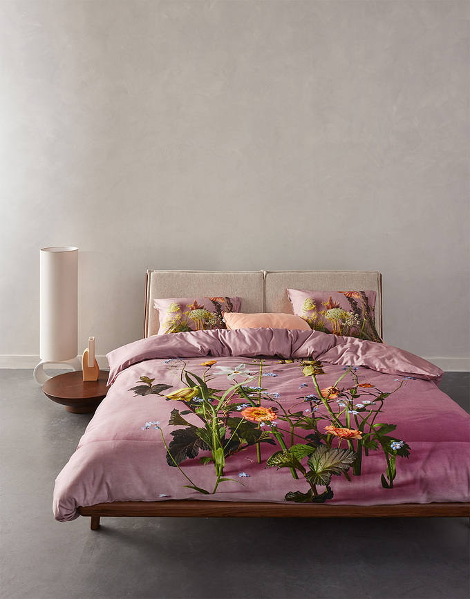 Ficaria Housse de Couette 160 x 200 cm, rose foncé
