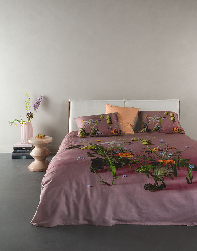 Ficaria Housse de Couette 160 x 200 cm, rose foncé