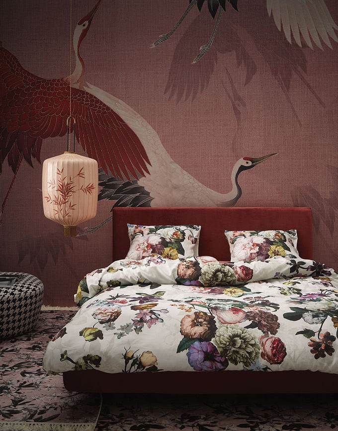 Fleur Set posteljine 140x220 cm ekru s jastučnicom 60x70 cm preklop zatvaranje