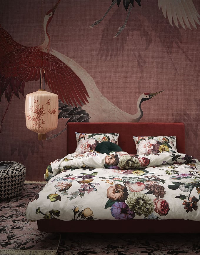 Fleur Set posteljine 140x220 cm ekru s jastučnicom 60x70 cm preklop zatvaranje