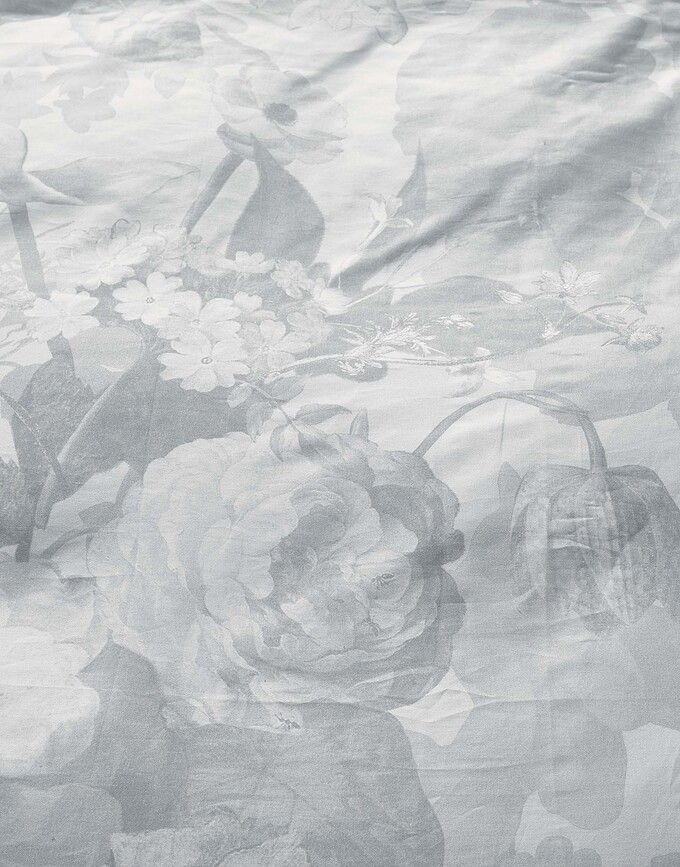 Floor Parure de Lit 200 x 220 cm, bleu clair, avec 2 taies d'oreiller 60 x 70 cm, fermeture rabat