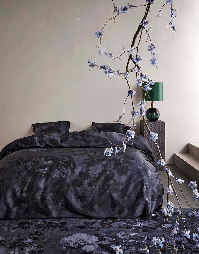 Floor Posteljina s patentnim zatvaračem 155x220 cm tamnoplava s jastučnicom 80x80 cm