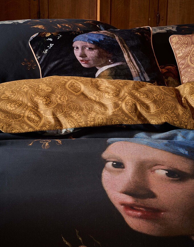 Floral Girl Μαξιλάρι, 50 x 50 cm, μαύρο