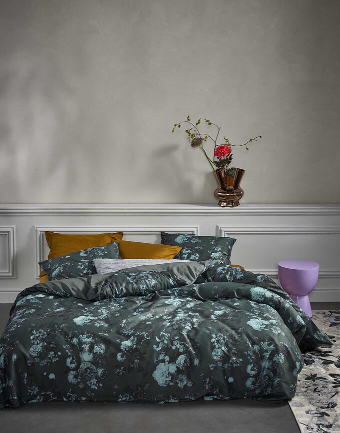 Florice Σετ Παπλωματοθήκης 260 x 220 cm, σκούρο πράσινο, με 2 μαξιλαροθήκες 60 x 70 cm, κλείσιμο φακέλου