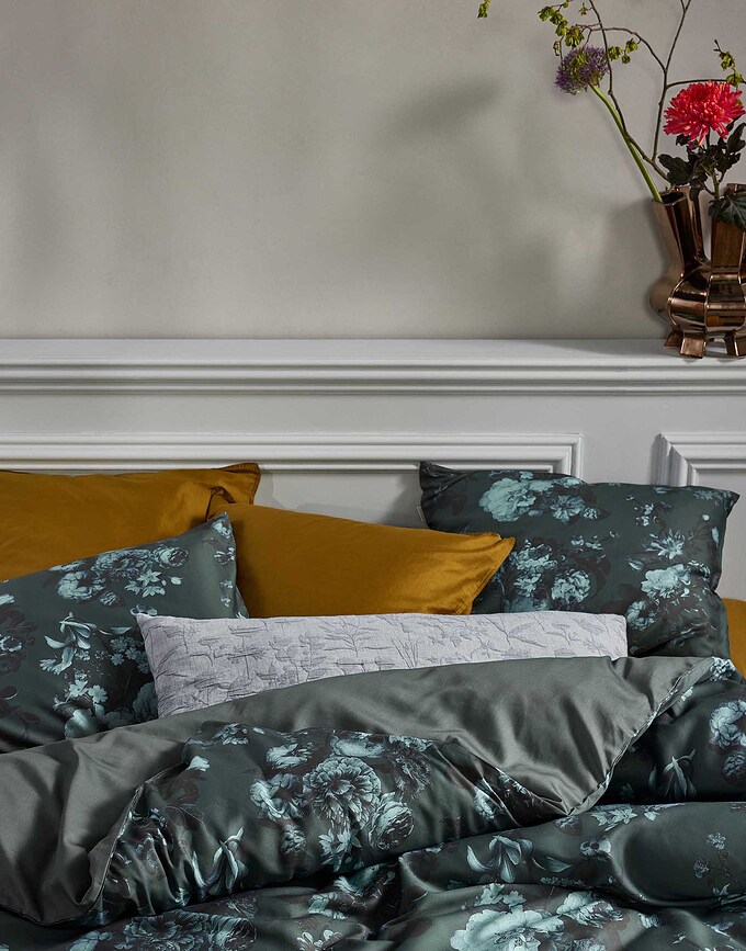 Florice Σετ Παπλωματοθήκης 260 x 220 cm, σκούρο πράσινο, με 2 μαξιλαροθήκες 60 x 70 cm, κλείσιμο φακέλου